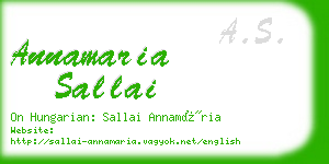 annamaria sallai business card